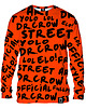 bluzy męskie Bluza Bez Kaptura Męska DR.CROW Dr,Crow Orange