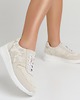 sneakersy damskie Sneakersy skórzane - ecru   (6624)