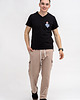 t-shirty męskie T-shirt męski  czarny do V z nadrukiem