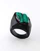pierścionek z żywicy Pierścień z malachitem