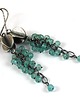 kolczyki wire wrapping Apatyt srebrne kolczyki