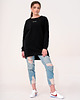 bluza bez kaptura damska Crew Neck Black