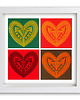 inne MIX serduszek (handmade Art Papercut)_Kurpie Region