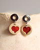 kolczyki ceramiczne Kolczyki ceramiczne z sercem