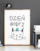 plakaty Plakat. Koteczki, dzień dobry