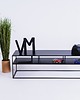 komody i szafki Stolik regał konsola RTV TENSIO 2 FLOOR METAL 150x45 - czarny