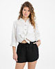 szorty damskie Lniane spodenki BLOOM deep black