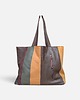 torby na ramię Shoper bag brązowa torba z karmelem i śliwką