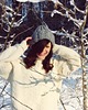 czapki damskie Szara czapka handmade beanie  z wełną