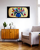 obrazy ORYGINAŁ. Obraz na płótnie - Kwiaty w wazonie, 40x80 cm