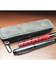 piórniki Etui na pióra  na dwie sztuki  N2cpopielwelur