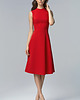 sukienki midi damskie Elegancka sukienka MIDI s62 - czerwony