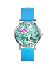 zegarki damskie Zegarek  mały - Flaming, tropikalny - silikonowy, niebieski