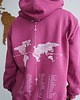 bluza z kapturem damska Zaznacz odwiedzone państwa - orchidea bluza dla podróżnika z kapturem
