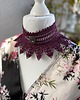 chokery Purpurowy koronkowy vintage naszyjnik