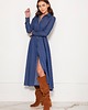 sukienki maxi damskie Długa, koszulowa sukienka, SUK190 jeans