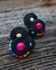 kolczyki soutache Kolorowe Lentinki- kolczyki soutache
