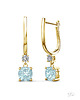 kolczyki srebrne Srebrne Kolczyki z Naturalnym Kamieniem Topaz 1,25 karata Sky Blue II