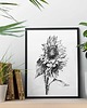 grafiki i ilustracje Słoneczniki 50x70 - grafika botaniczna