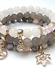 bransoletki z kamieni naturalnych Kolekcja Rich - Grey and pink set