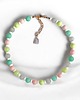 chokery HOT TREND : naszyjnik : pastelle collection : jadeit 10mm, muszla biała