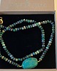 korale NASZYJNIK  z naturalnych kamienii - chryzokola i turkus MOC i Energia