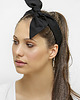 opaski do włosów Czarna opaska wiązana z bawełny