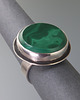 pierścionki srebrne Pierścionek z malachitem