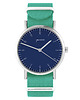 zegarki unisex Zegarek -  Simple granatowy  - turkusowy, nylonowy