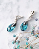 klipsy EKSKLUZYWNE SREBRNE KLIPSY z łezkami Swarovski