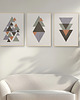 plakaty Zestaw 3 geometrycznych grafik na ścianę, skandynawski styl, nordic style.