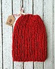 czapki damskie czapka HANDMADE czerwona