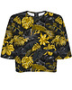 t-shirt damskie DR.CROW T-shirt Krótki CROP Liście