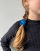 gumki do włosów Jedwabna scrunchie gumka frotka wąska micro niebieska