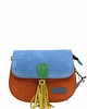 torby na ramię Torebka listonoszka zamszowa damska regulowany pasek kolorowa OLIVKA