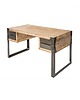 biurka Biurko Factory drewno akacjowe antracyt 135cm