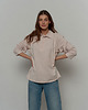 bluzki z długim rękawem damskie Longsleeve collar SAND