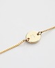 bransoletki złote 16k Gold Plated Small Round Initial Tag Bracelet