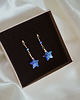 kolczyki z kamieniami Kolczyki gwiazdki z lapis lazuli