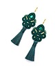 kolczyki soutache Kolczyki sutasz z chwostami zielone długie eleganckie wieczorowe Cosima
