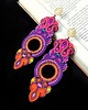 kolczyki soutache Tropical Geo Long kolczyki sutasz