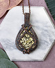 wisiory Miedziany wisiorek wire wrapping z pirytem #461