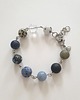 bransoletki z kamieni naturalnych Bransoletka FANABERIA, kulki, angelit, labradoryt, turmalin, jaspis, lapis