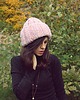 czapki damskie Czapka  beanie pudrowy róż  z wełną