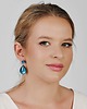 kolczyki szklane Kolczyki perłowe głębia turkusu Isin e11/14