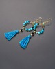 kolczyki z kamieniami Kolczyki Wianki boho  /blue lagoon/