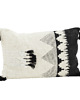 poduszki plecione Poszewka boho 40x60cm frędzle biało-czarna