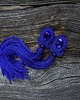 kolczyki soutache Kobaltowe kolczyki soutache z frędzlami- długie