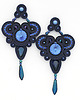 kolczyki soutache Kobaltowo - granatowe wieczorowe kolczyki