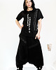 t-shirt damskie Czarny t-shirt z kapturem Express yourself